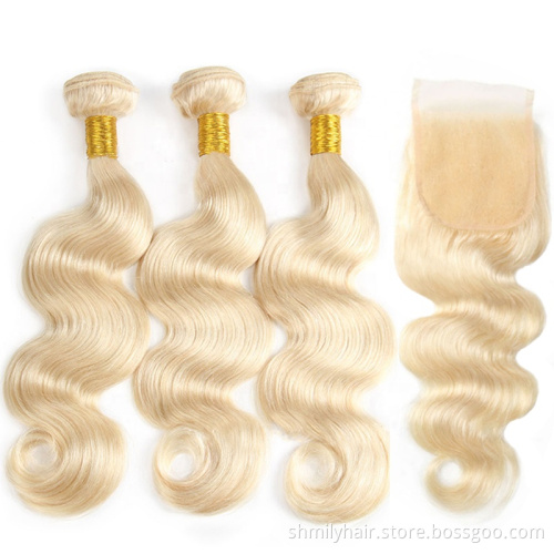 613 Virgin Mink Brazilian Hair Bundle Vendors For Hair,Curly Bundles Human Hair Extension Double Drawn Bundles Weave